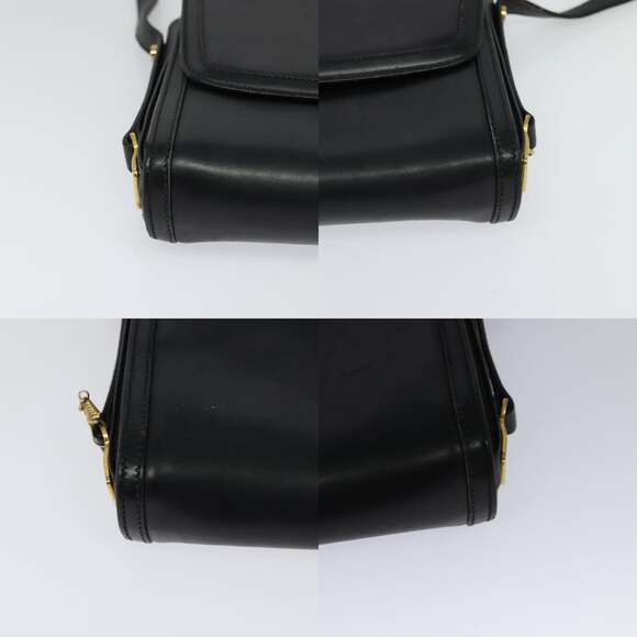 GUCCI Shoulder Bag Leather Black Gold - Picture 10 of 12